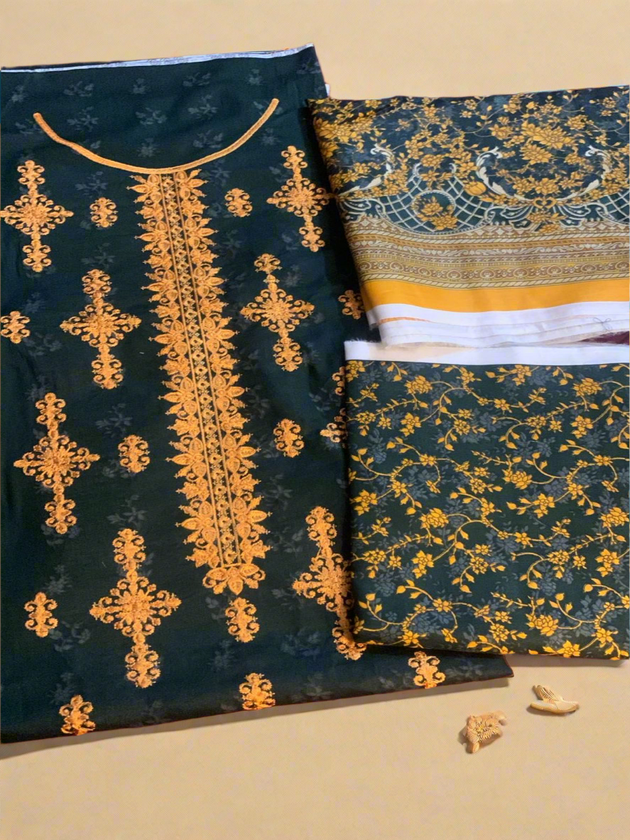 3 Pc Embroidery Dress